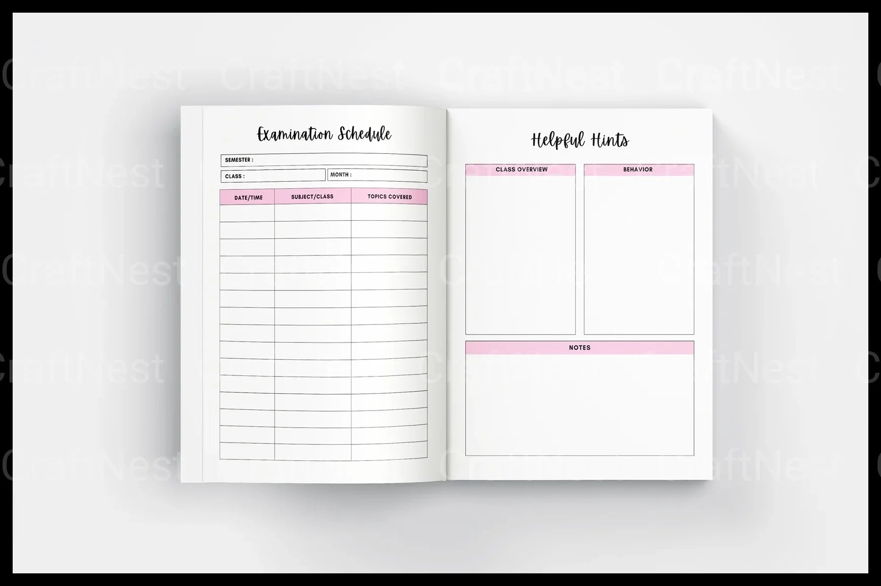 Student Progress Organizer for Effective Tracking - CraftNest - Digital Crafting and Art
