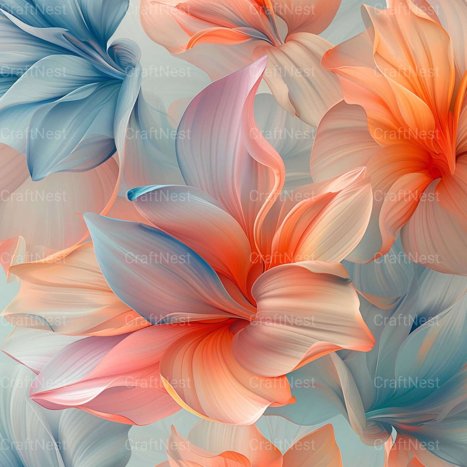 Fluid Floral Textures - CraftNest - Digital Crafting and Art