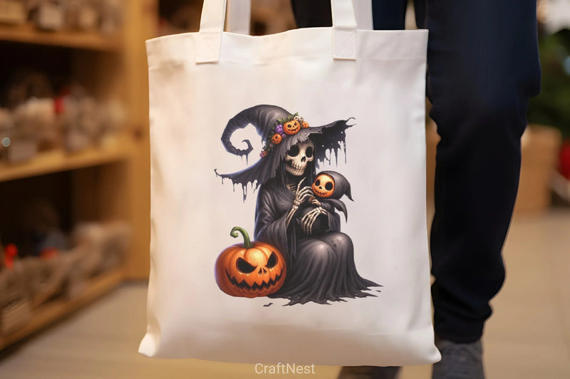 Cute Skeleton Mom & Baby Clipart Bundle - CraftNest - Digital Crafting and Art