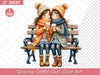 Quirky Coffee Girl Clip Art Clipart Bundle