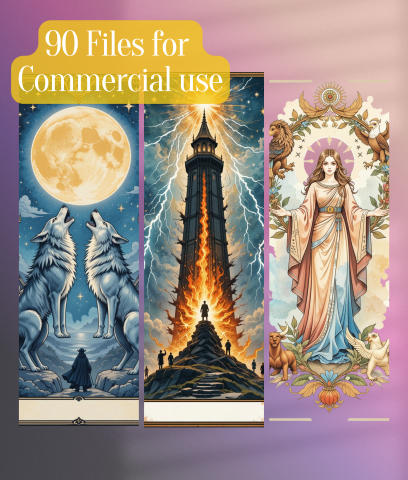 Tarot Bookmarks Junk Journal Clipart Bundle