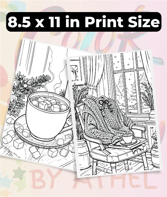 Cozy Winter Coloring Books Bundle - CraftNest - Digital Crafting and Art