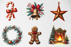 Retro Christmas Clipart Bundle 6 - CraftNest - Digital Crafting and Art