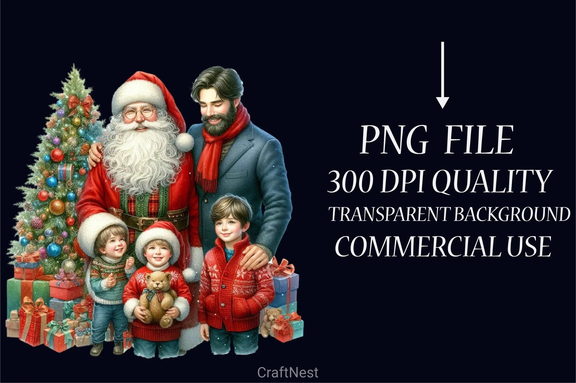 Christmas Family Clipart Bundle - CraftNest - Digital Crafting and Art