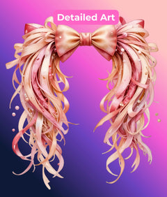 Messy Coquette Holiday Bows Clipart Bundle - CraftNest - Digital Crafting and Art
