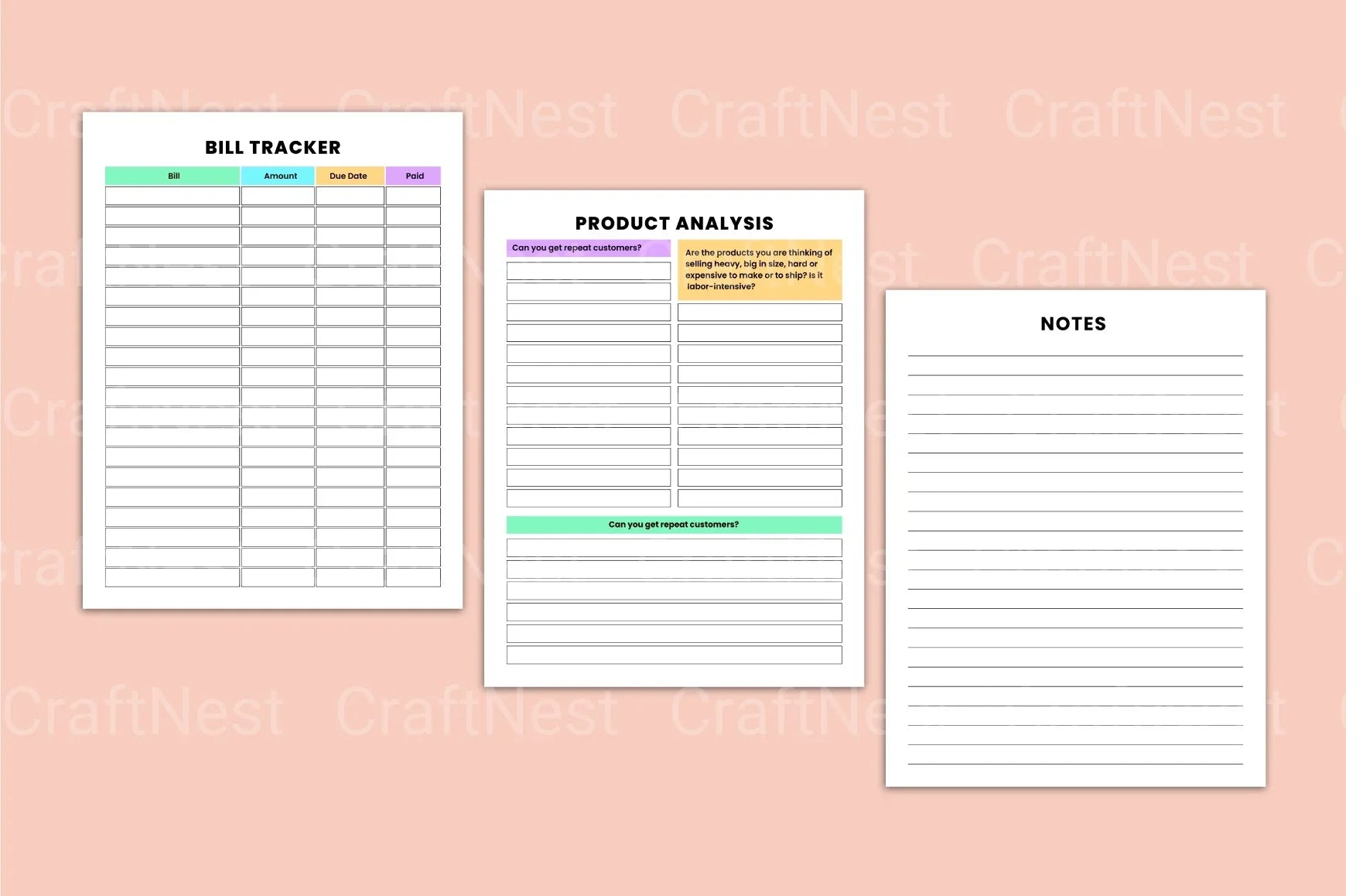 Craft Business Organizer for Efficient Management - CraftNest - Digital Crafting and Art