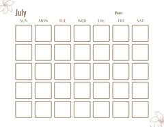 Blank Monthly Calendar KDP Planner - CraftNest - Digital Crafting and Art