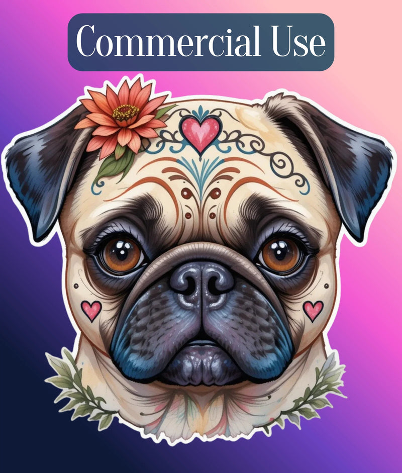 Dia de los Muertos Dogs Clipart Bundle - CraftNest - Digital Crafting and Art