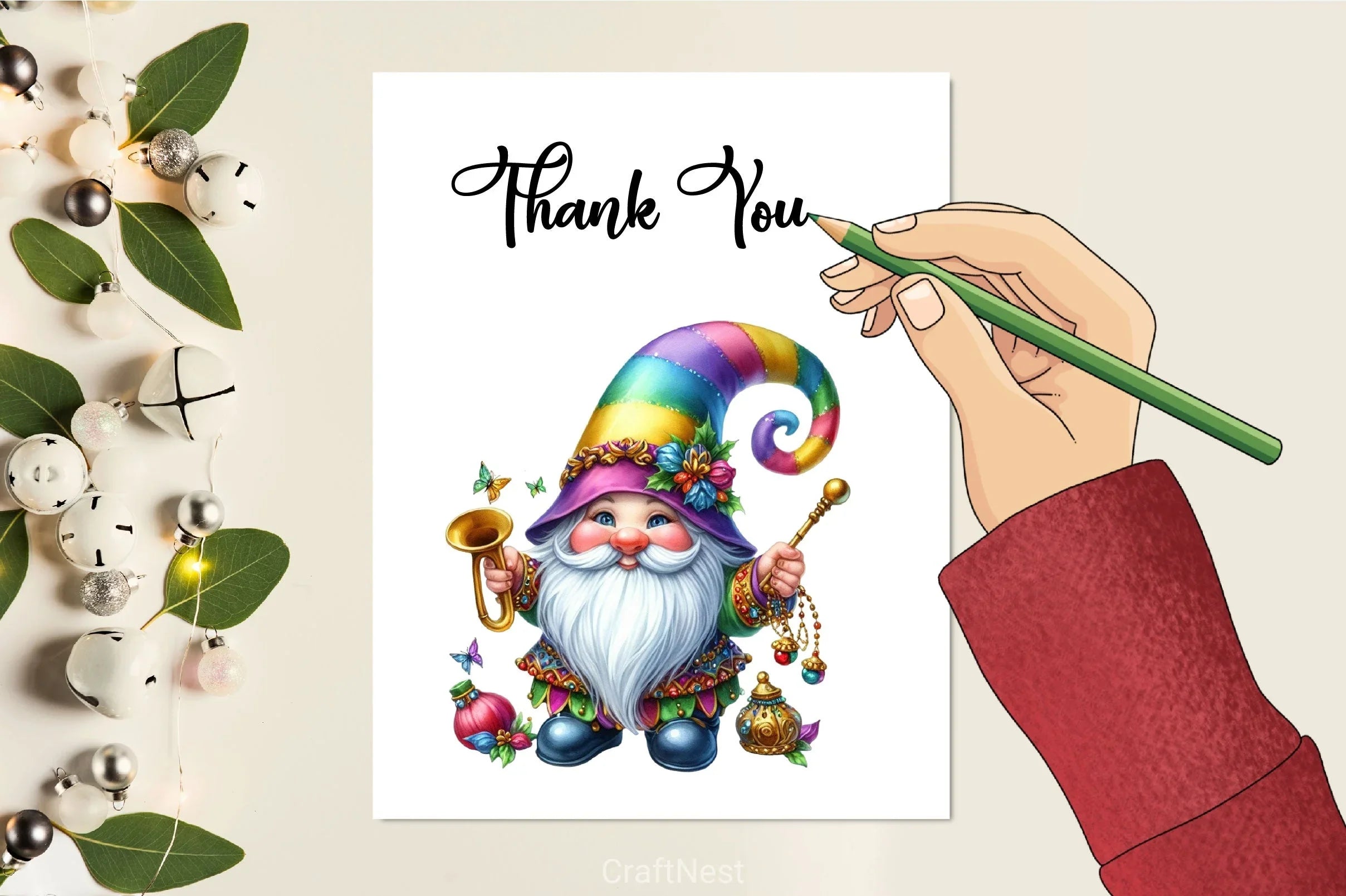 Mardi Gras Gnome Clipart Bundle 1 - CraftNest - Digital Crafting and Art