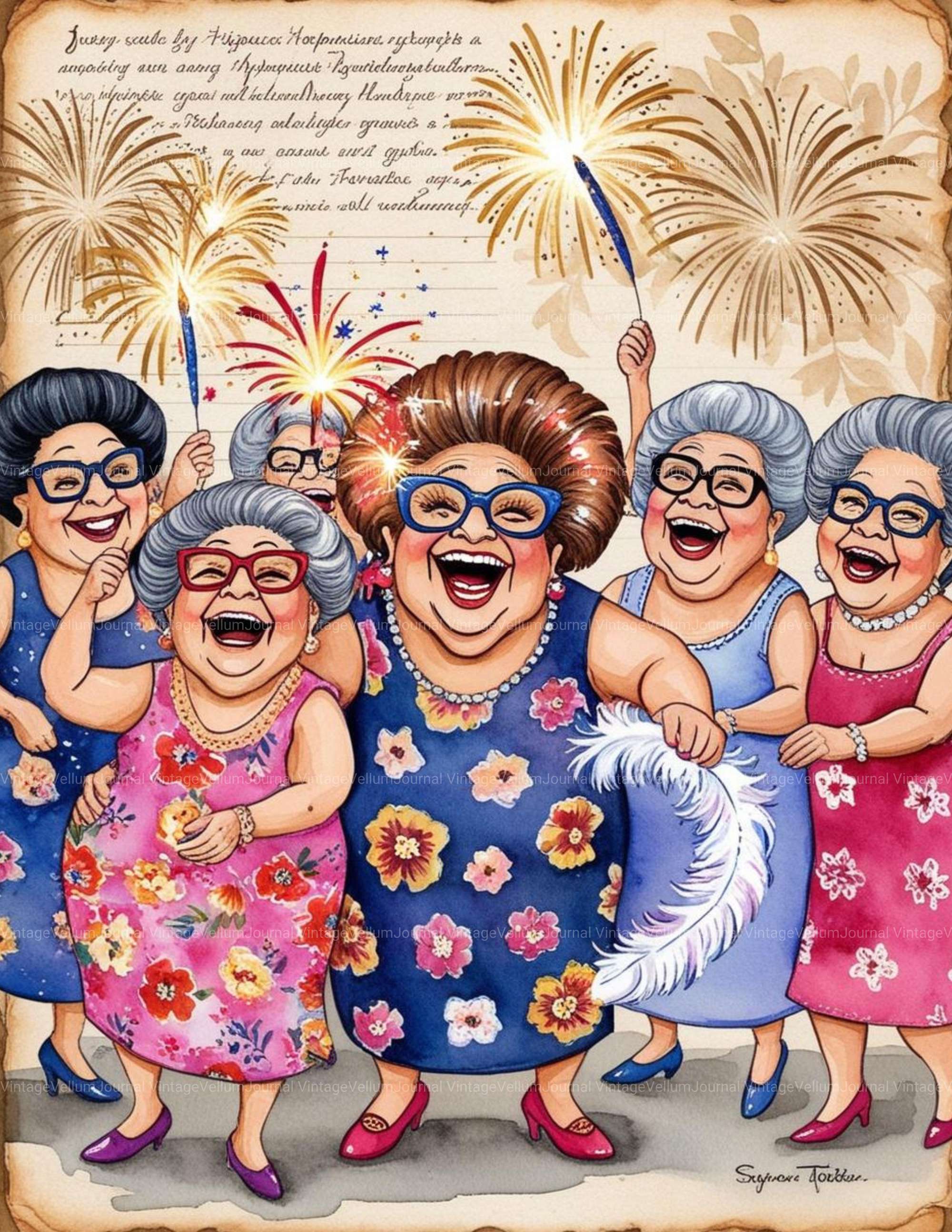 New Year Junk Journal Pages - CraftNest - Digital Crafting and Art