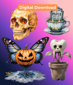 Brainrot Halloween Clipart Bundle - CraftNest - Digital Crafting and Art