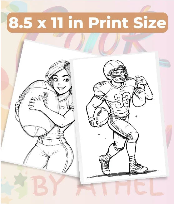 Football Season Coloring Books Bundle - CraftNest - Digital Crafting and Art