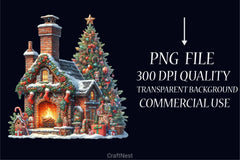 Retro Christmas Clipart Bundle 8 - CraftNest - Digital Crafting and Art