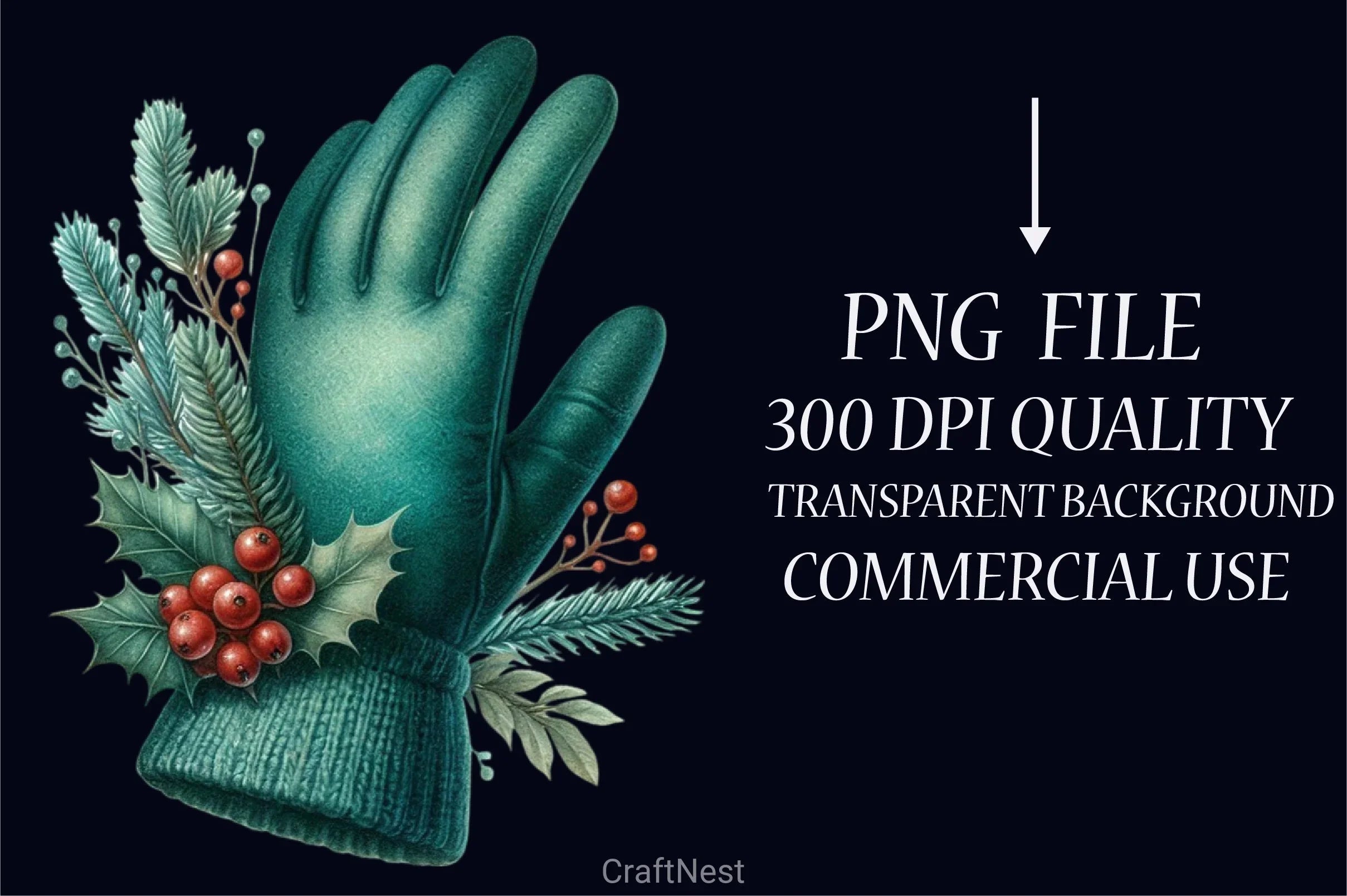 Teal Christmas Clipart Bundle - CraftNest - Digital Crafting and Art