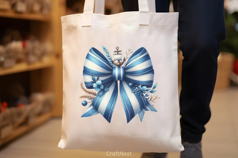 Blue Bows Clipart Bundle - CraftNest - Digital Crafting and Art