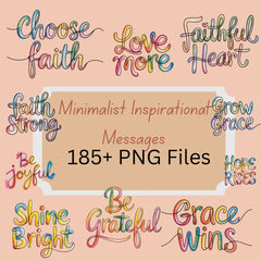 Minimalist Inspirational Messages Clipart Bundle - CraftNest - Digital Crafting and Art