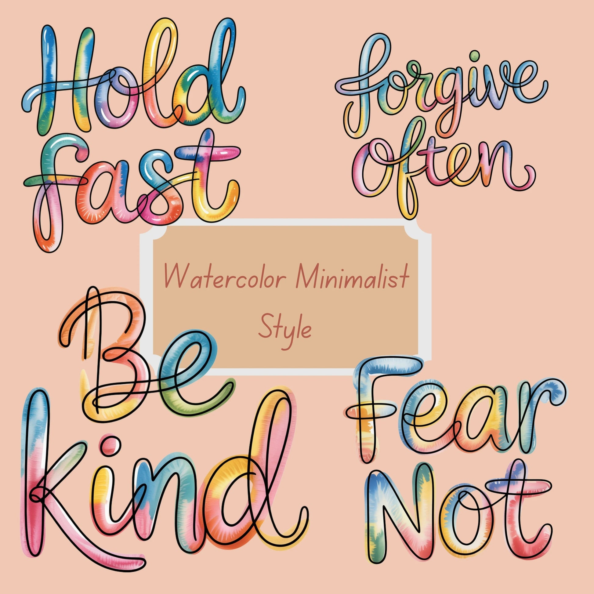 Minimalist Inspirational Messages Clipart Bundle - CraftNest - Digital Crafting and Art