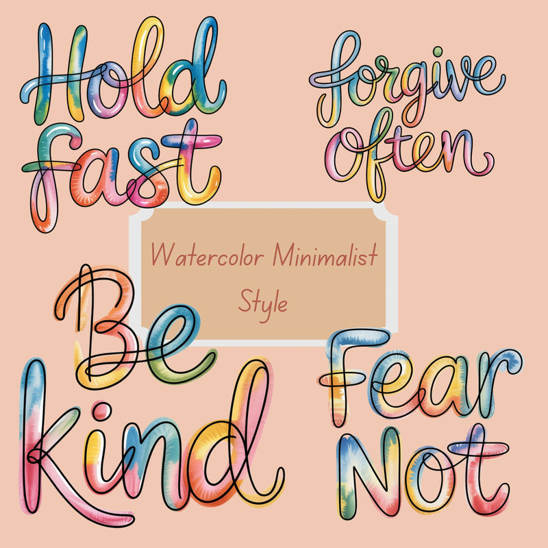 Minimalist Inspirational Messages Clipart Bundle - CraftNest - Digital Crafting and Art