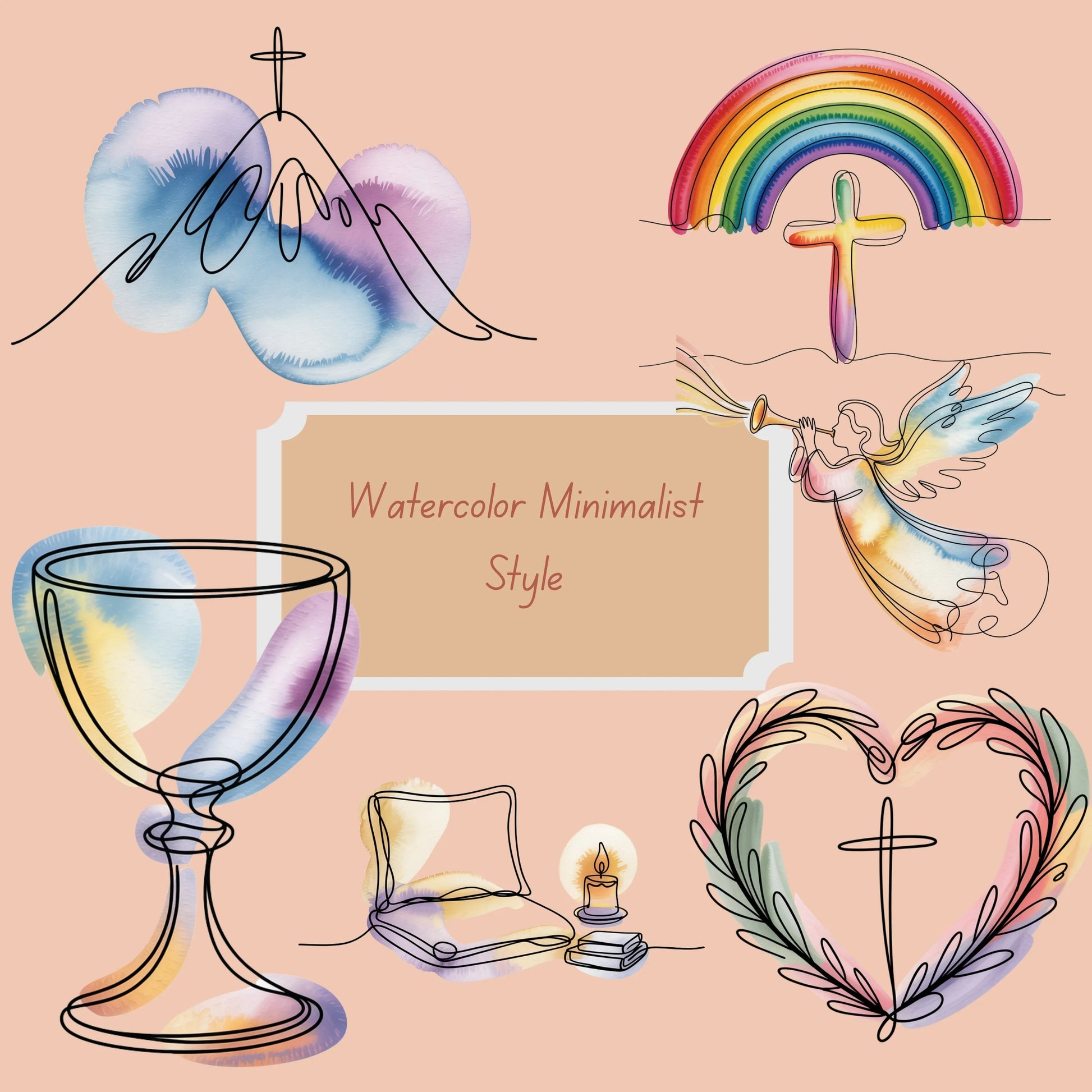 Minimalist Church Elements Clipart Bundle - CraftNest - Digital Crafting and Art