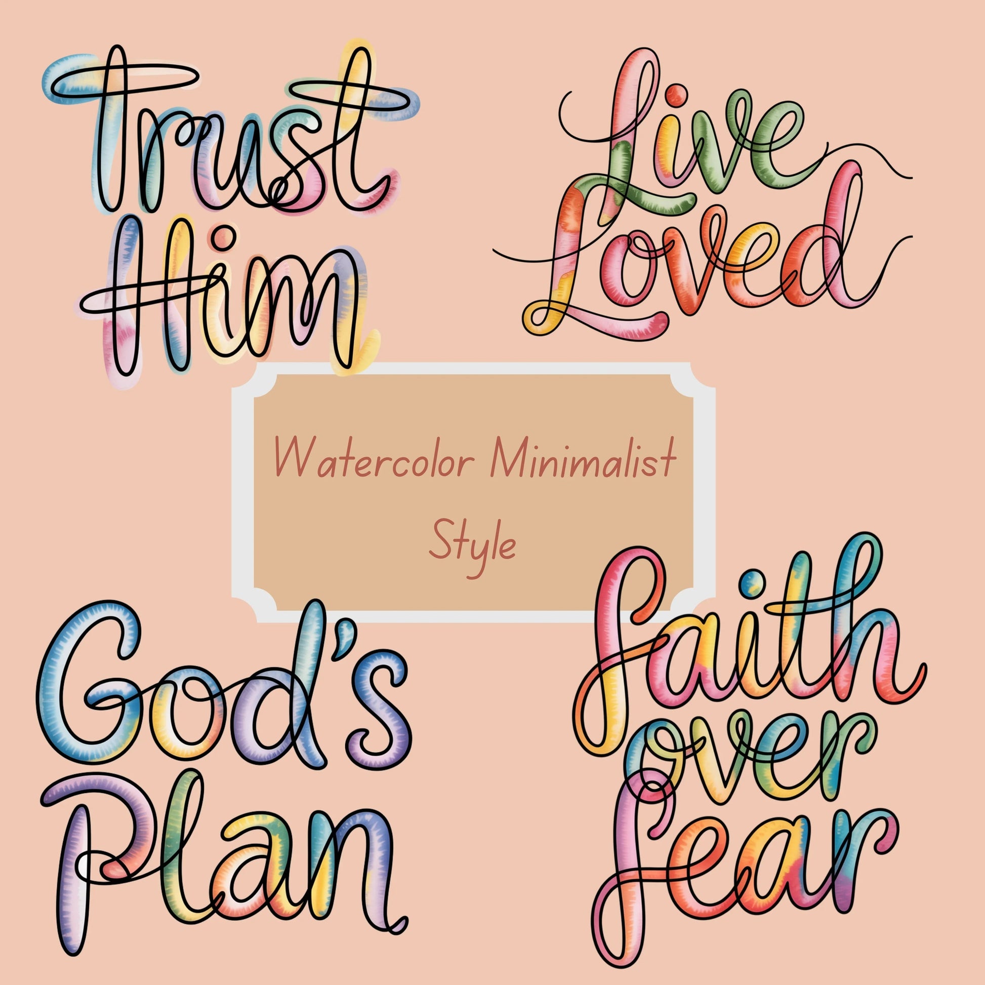 Minimalist Inspirational Messages Clipart Bundle - CraftNest - Digital Crafting and Art