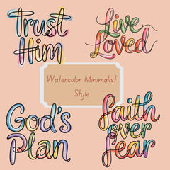 Minimalist Inspirational Messages Clipart Bundle - CraftNest - Digital Crafting and Art