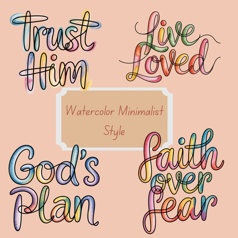 Minimalist Inspirational Messages Clipart Bundle - CraftNest - Digital Crafting and Art