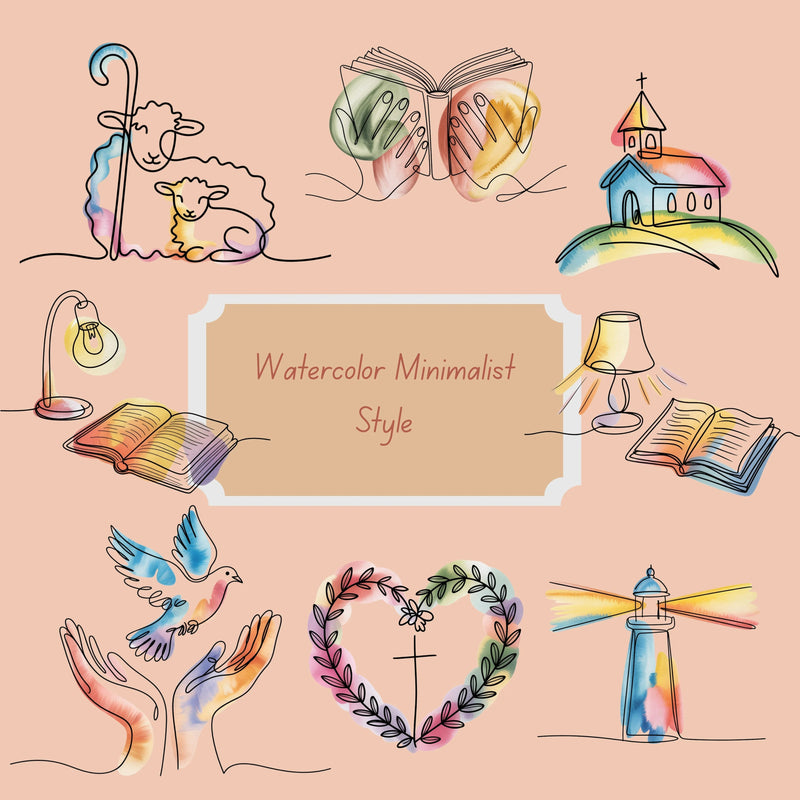 Minimalist Church Elements Clipart Bundle - CraftNest - Digital Crafting and Art