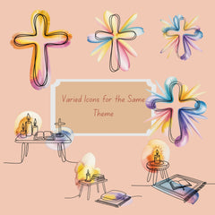 Minimalist Church Elements Clipart Bundle - CraftNest - Digital Crafting and Art