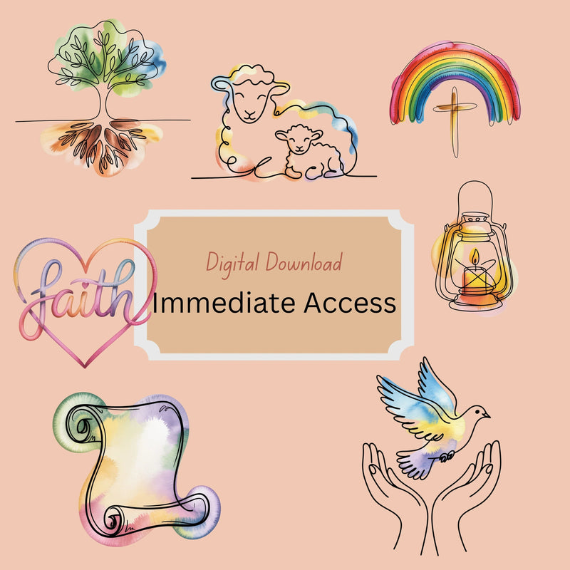Minimalist Church Elements Clipart Bundle - CraftNest - Digital Crafting and Art