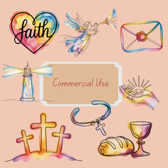 Minimalist Church Elements Clipart Bundle - CraftNest - Digital Crafting and Art