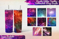 Marble Glitter Tumbler Wrap - CraftNest - Digital Crafting and Art