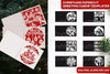 Merry Christmas Papercut Greeting Cards Templates Bundle