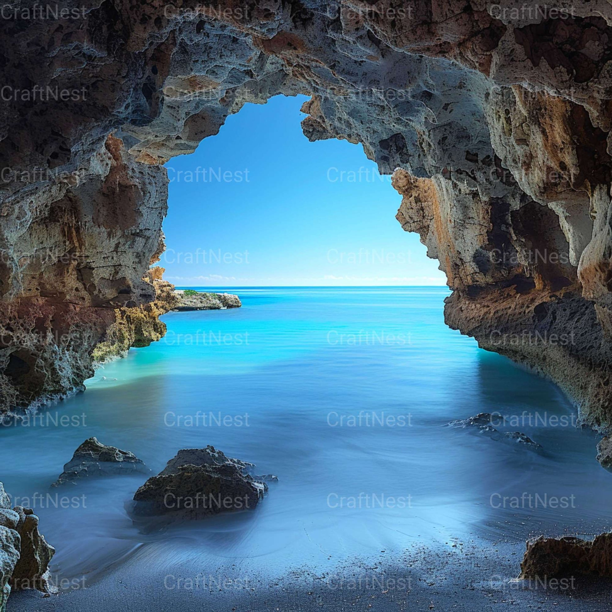 Ocean Serenity Stock Images - CraftNest - Digital Crafting and Art