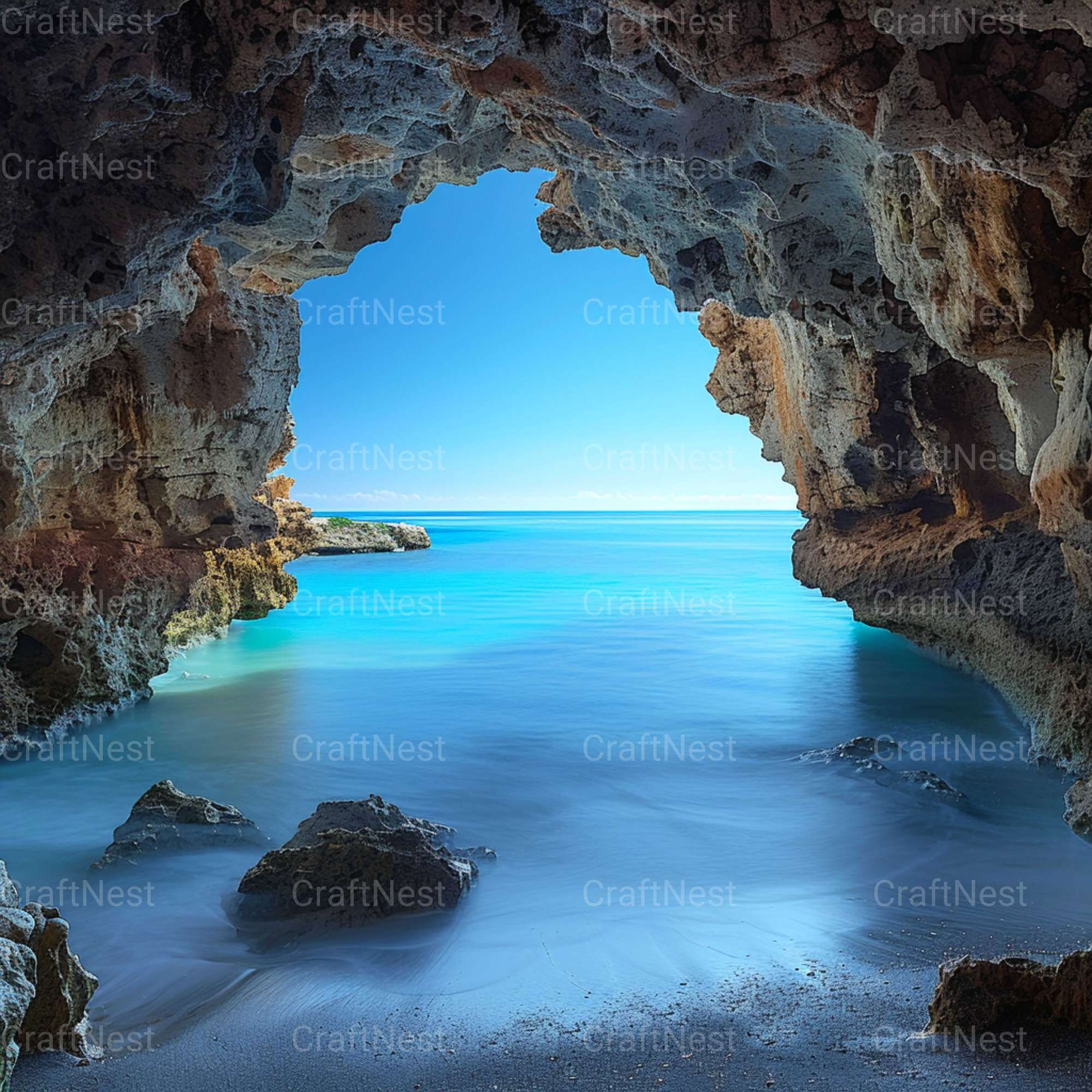 Ocean Serenity Stock Images - CraftNest - Digital Crafting and Art