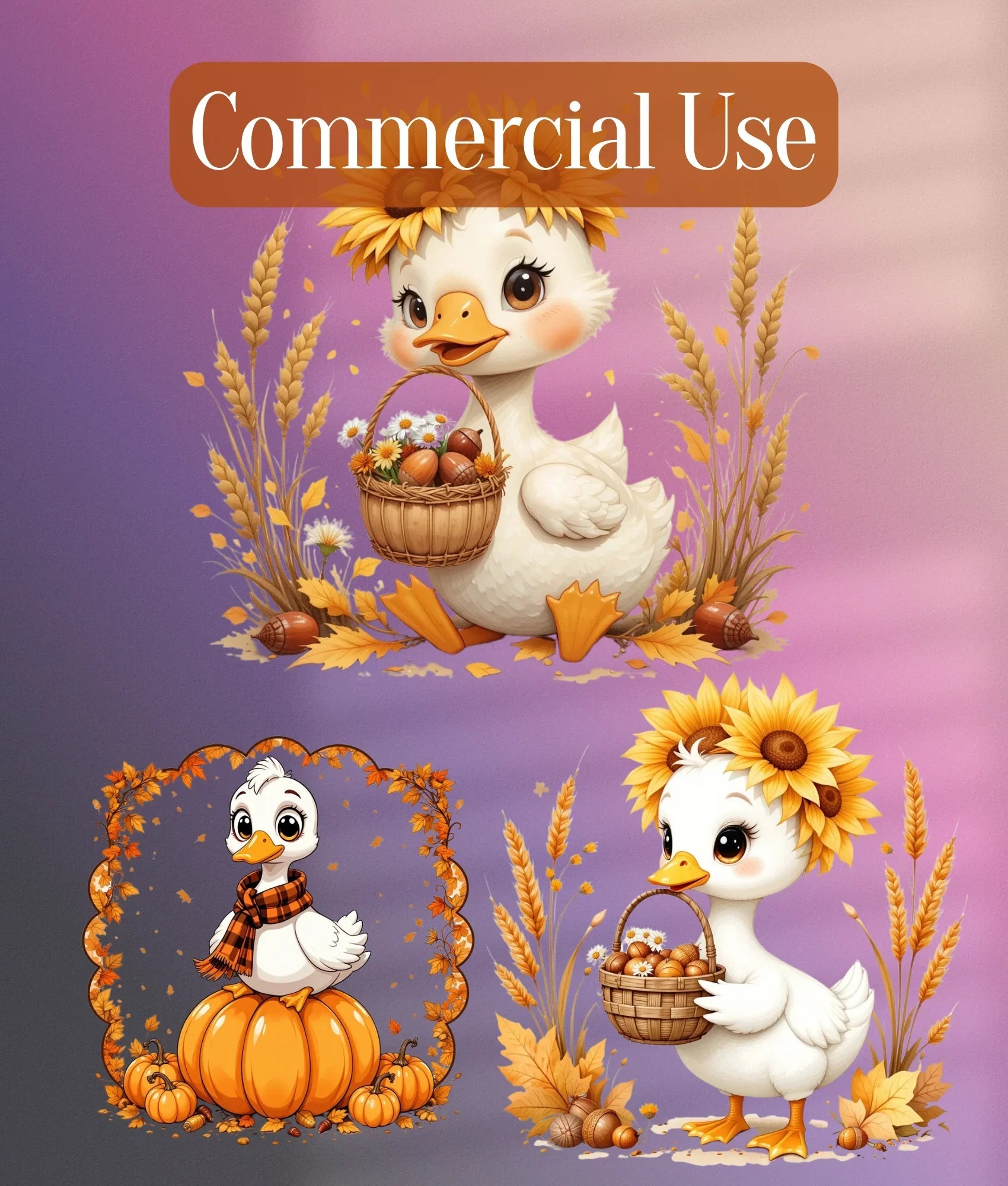 Autumn Goose Clipart Bundle - CraftNest - Digital Crafting and Art