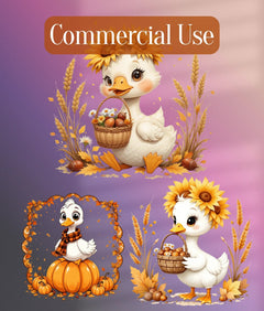 Autumn Goose Clipart Bundle - CraftNest - Digital Crafting and Art