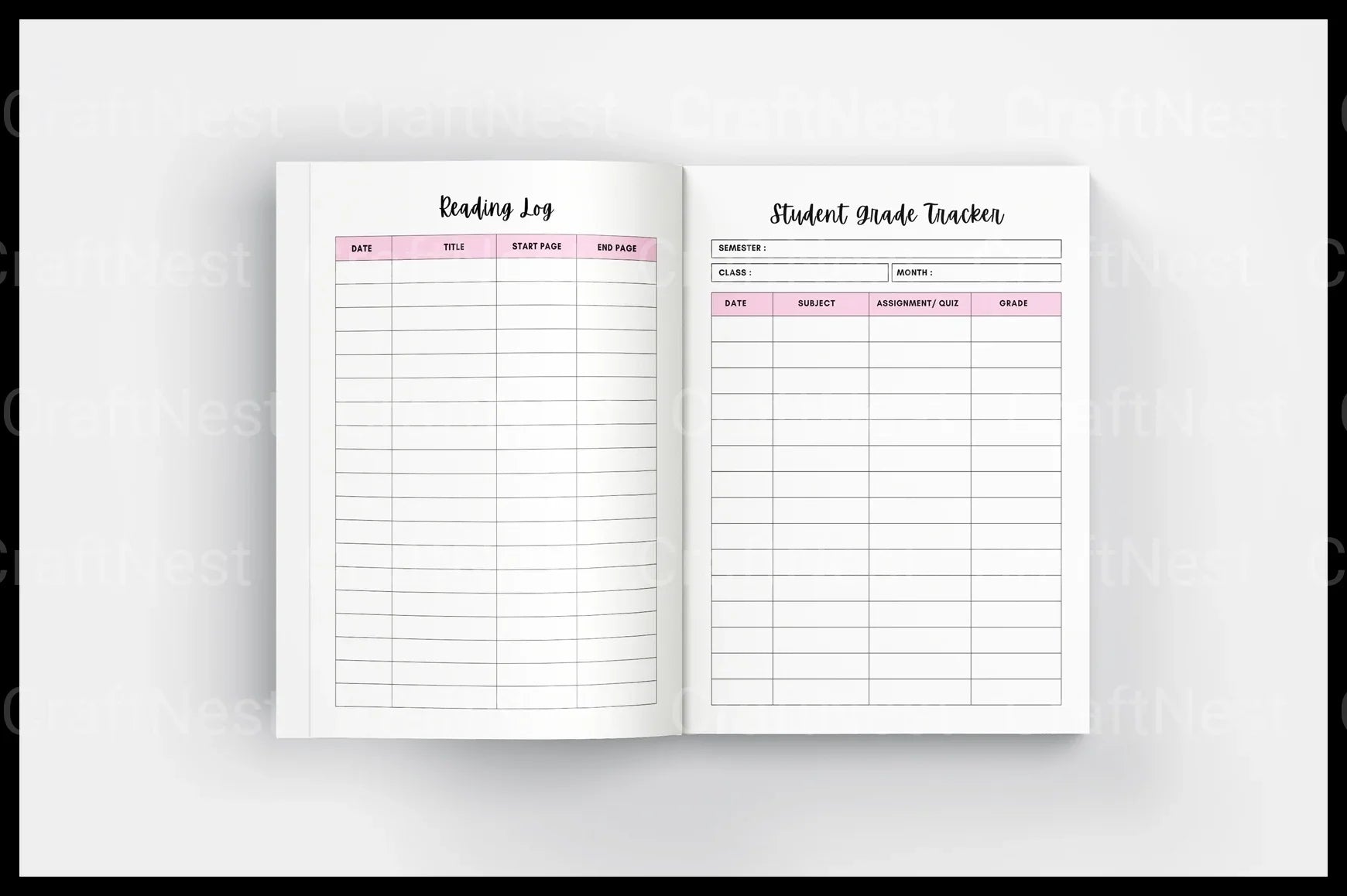 Student Progress Organizer for Effective Tracking - CraftNest - Digital Crafting and Art