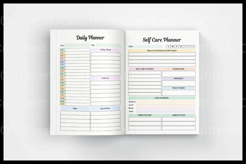Self Care Wellness Workbook - CraftNest - Digital Crafting and Art