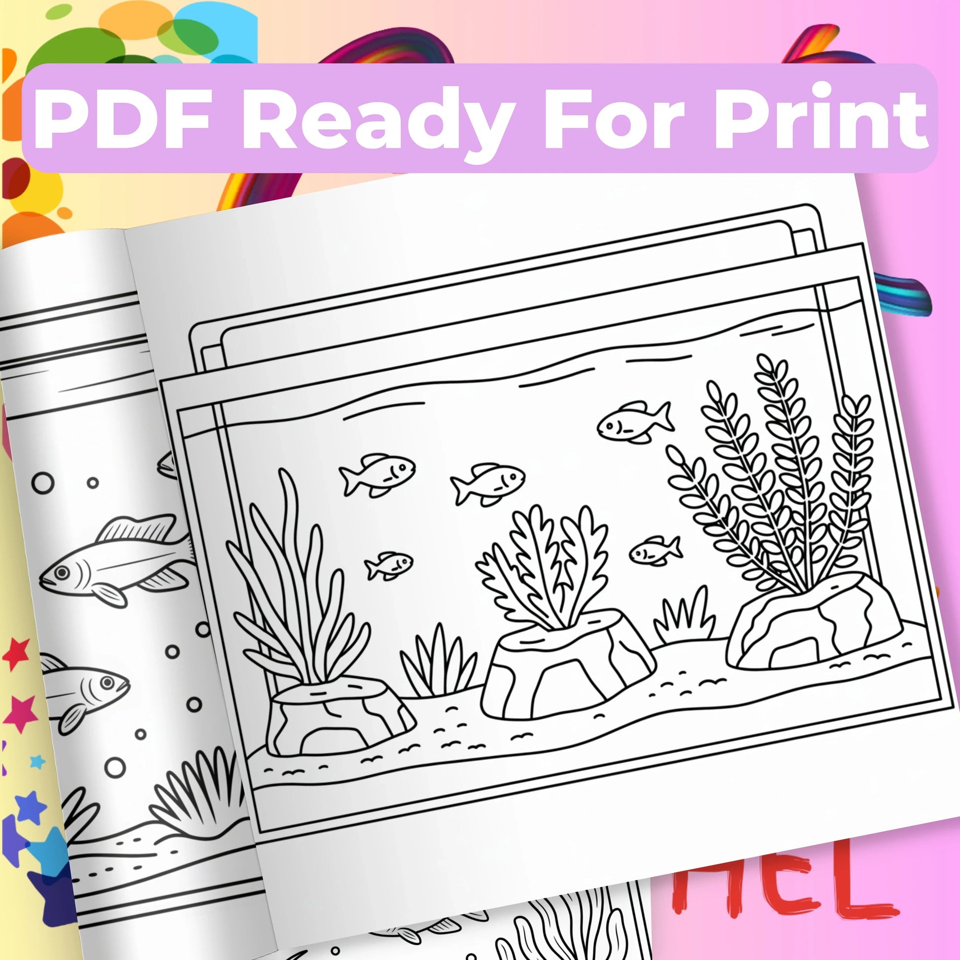 Aquarium Coloring Book Bundle - CraftNest - Digital Crafting and Art