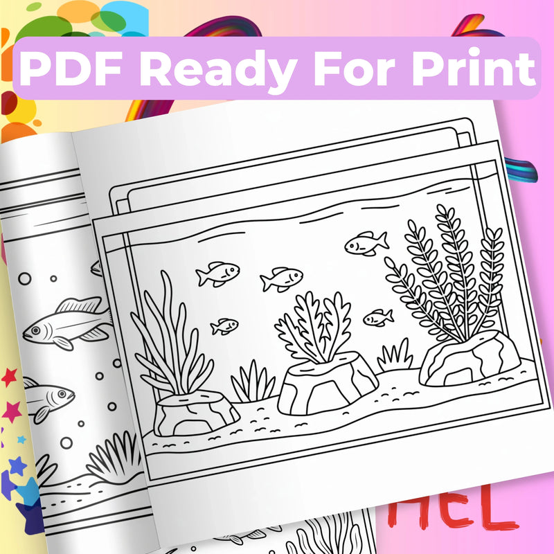 Aquarium Coloring Book Bundle - CraftNest - Digital Crafting and Art