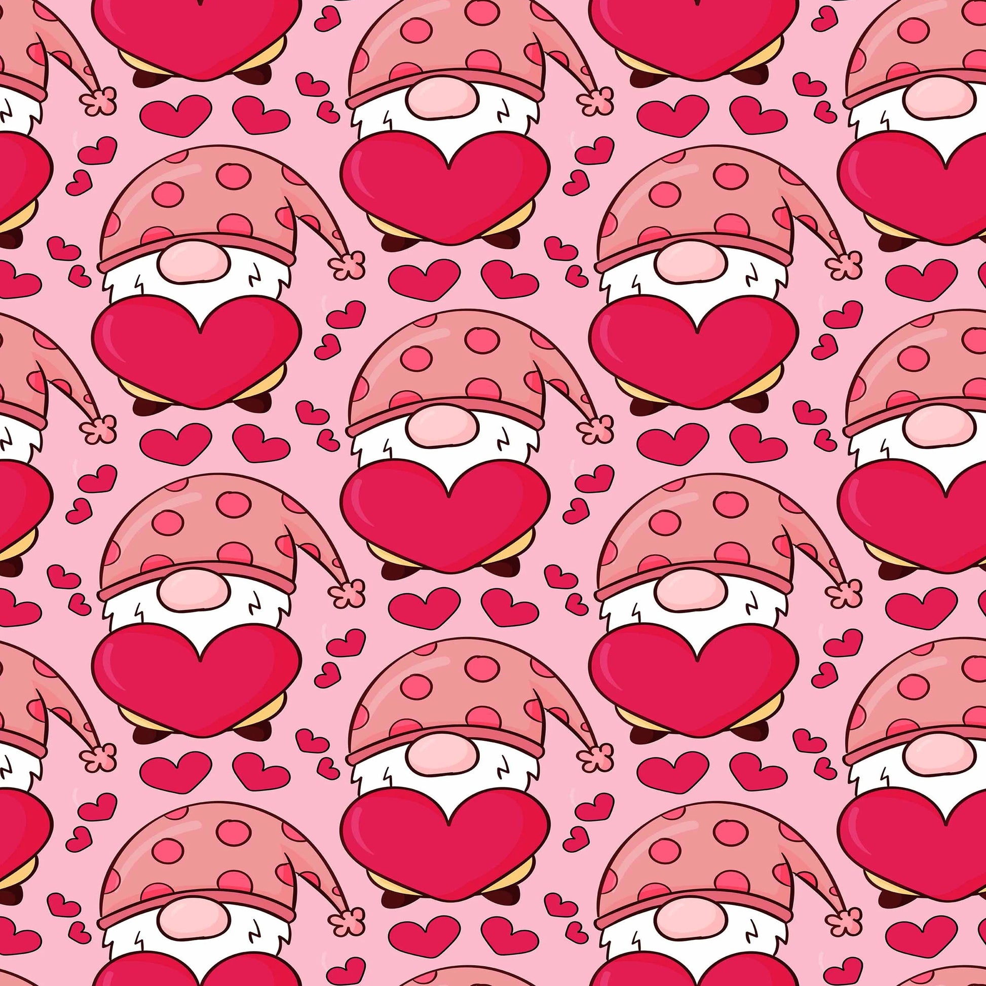 Valentines Day Gnome Seamless Digital Paper - CraftNest - Digital Crafting and Art