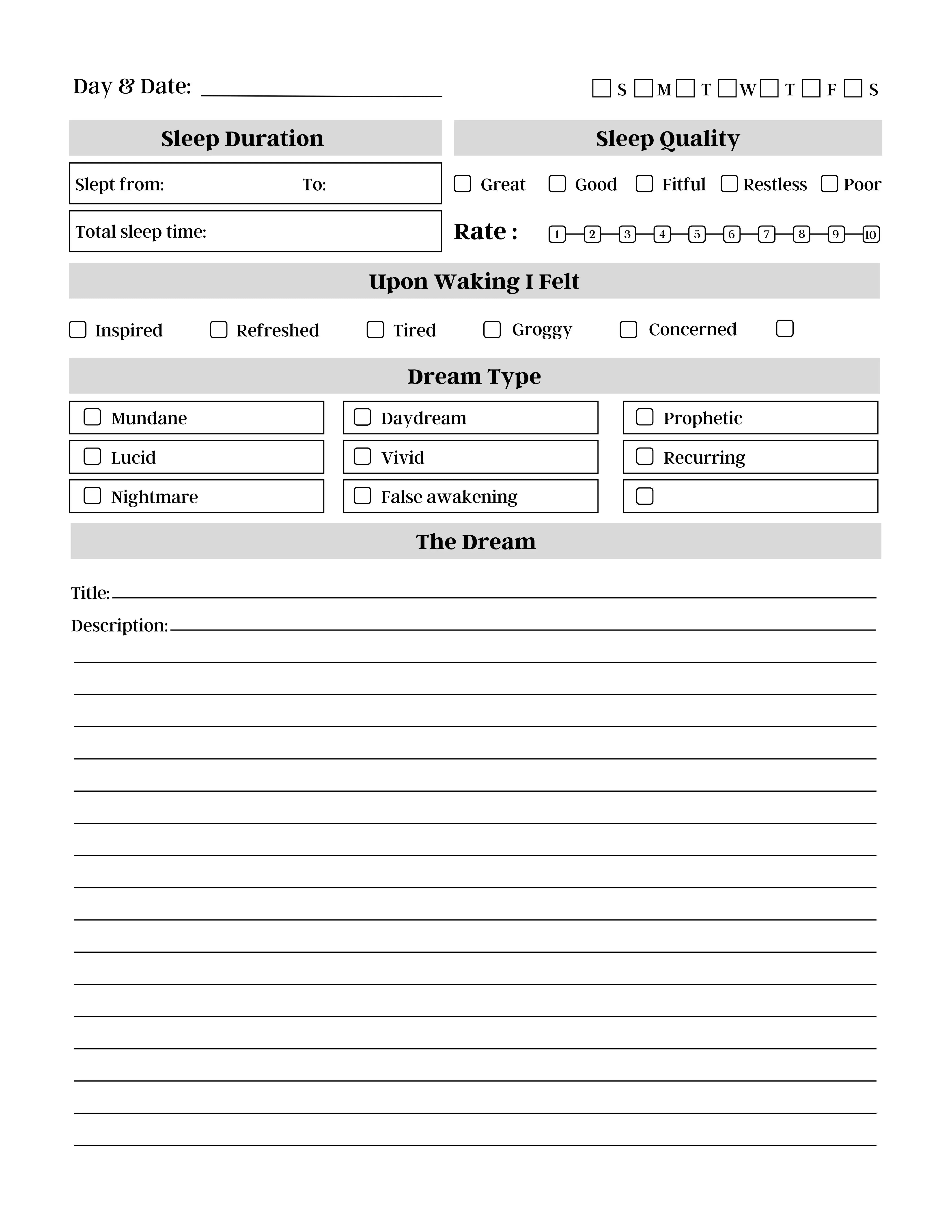 Dream Journal & Diary KDP Planner - CraftNest - Digital Crafting and Art