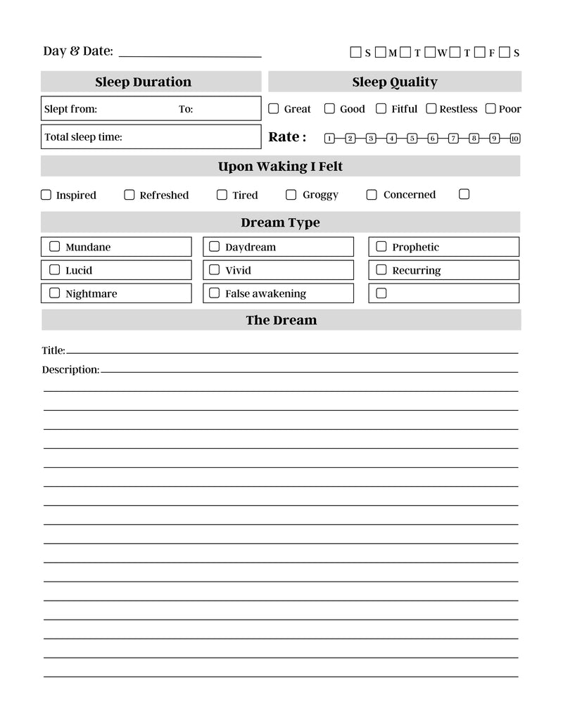 Dream Journal & Diary KDP Planner - CraftNest - Digital Crafting and Art