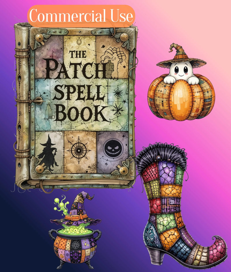 Halloween Patchwork Clipart Bundle - CraftNest - Digital Crafting and Art