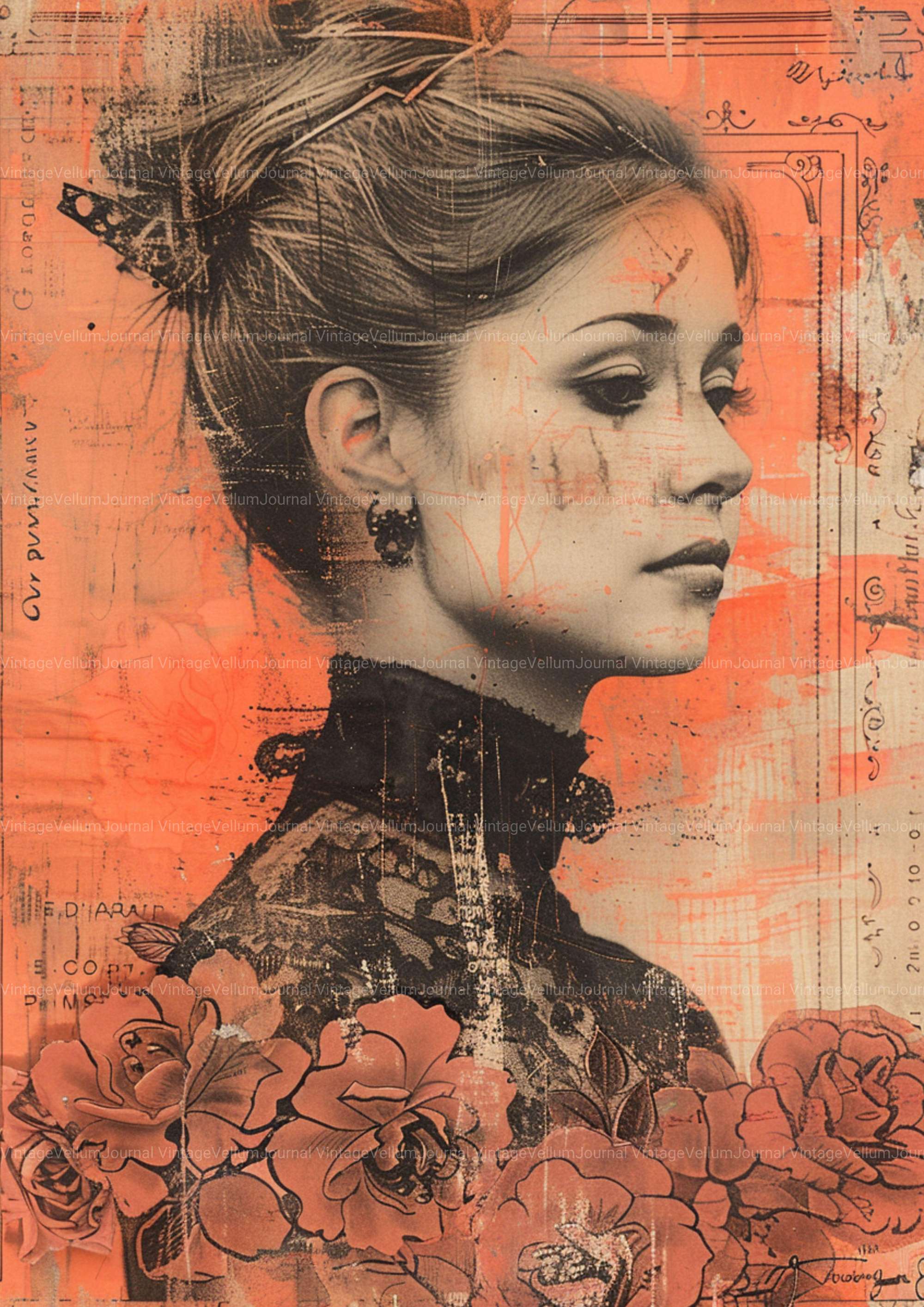 Woman Junk Journal Pages - CraftNest - Digital Crafting and Art