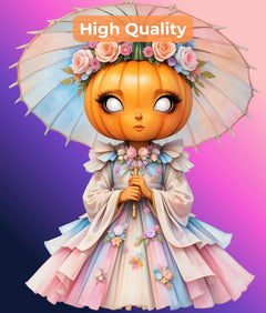 Pastel Pumpkin Goddess Clipart Bundle - CraftNest - Digital Crafting and Art