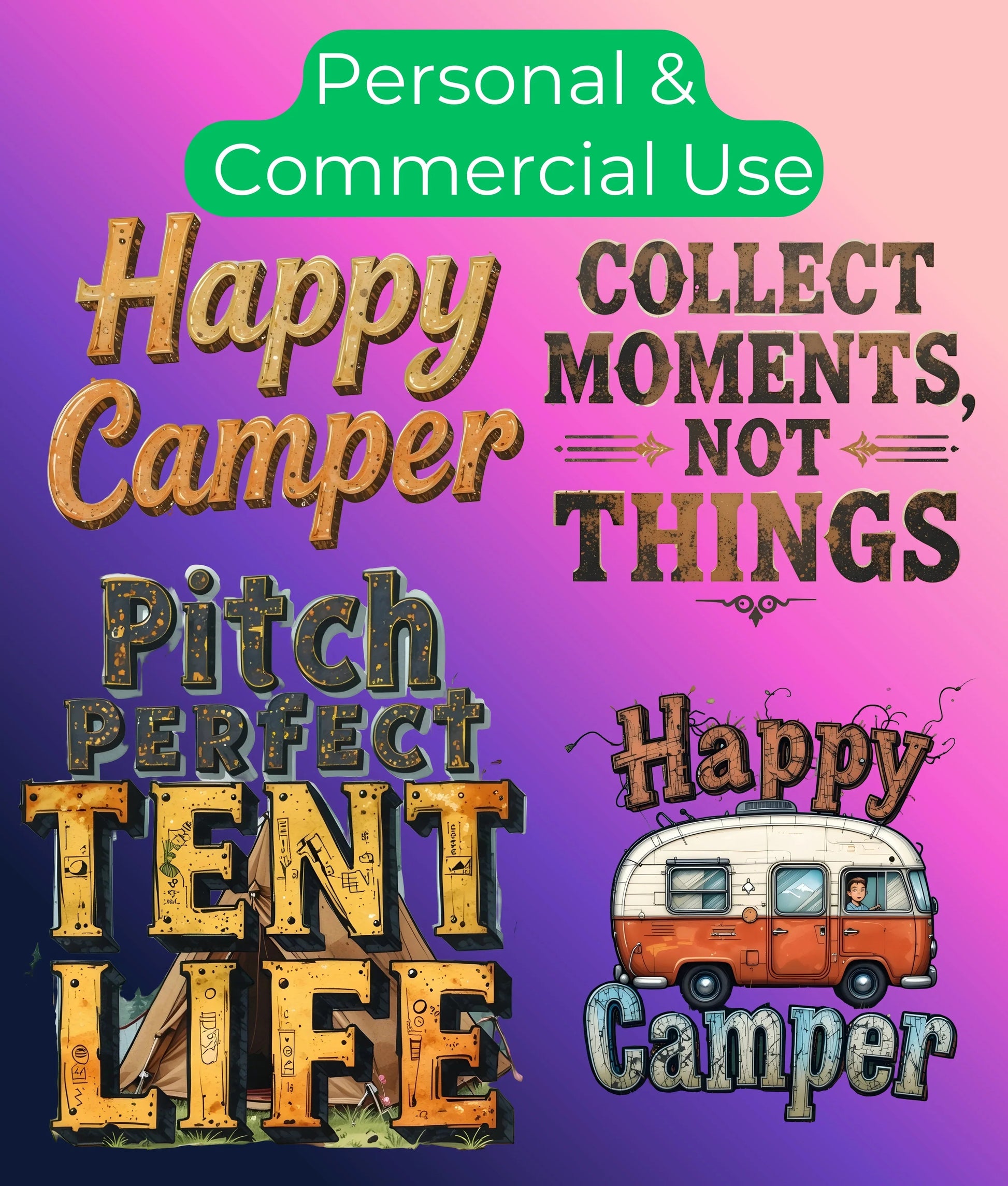 Camping & Nature Clipart Bundle - CraftNest - Digital Crafting and Art