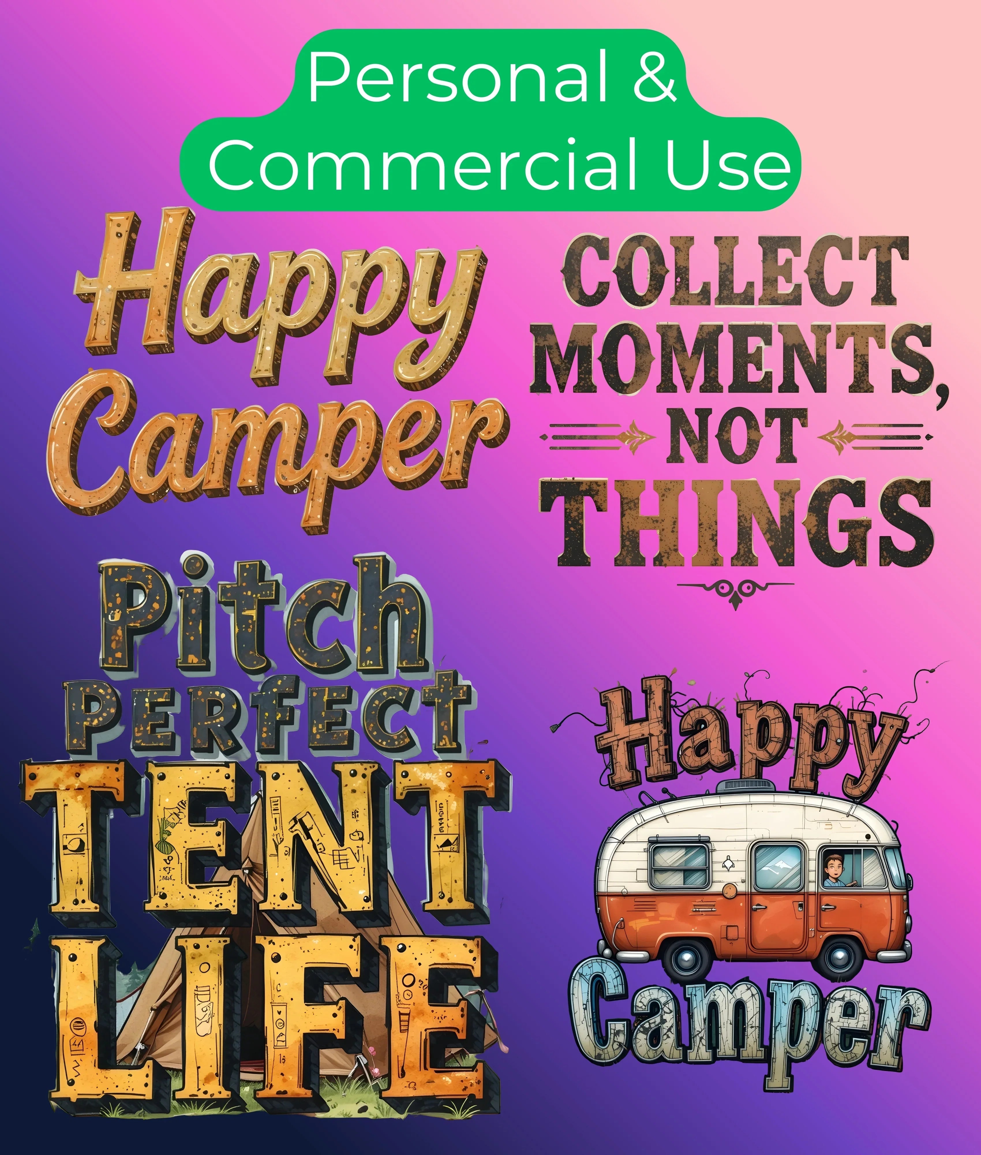 Camping & Nature Clipart Bundle - CraftNest - Digital Crafting and Art