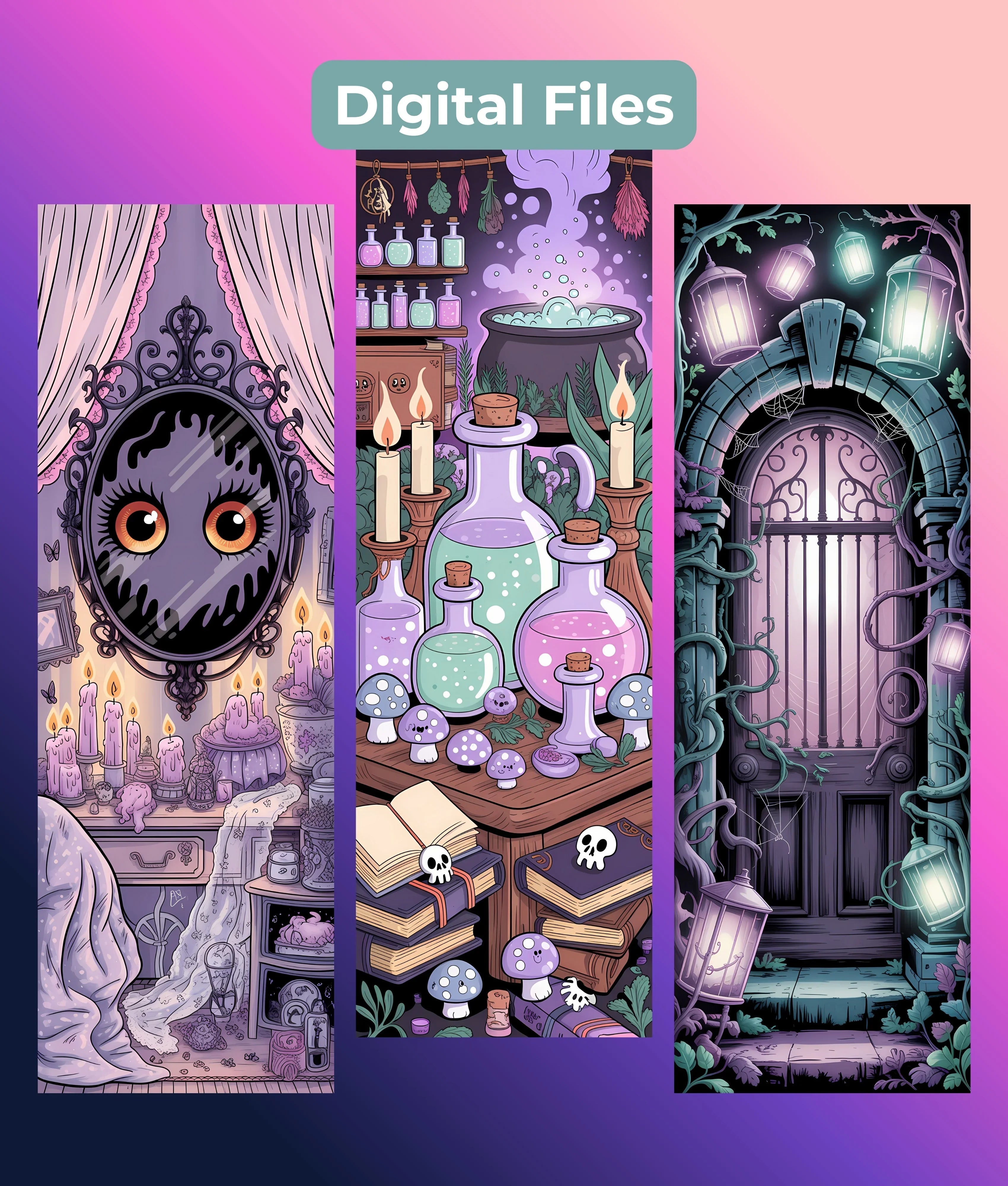 Creepy Cute Bookmark Bundle - Junk Journals Collection - CraftNest - Digital Crafting and Art