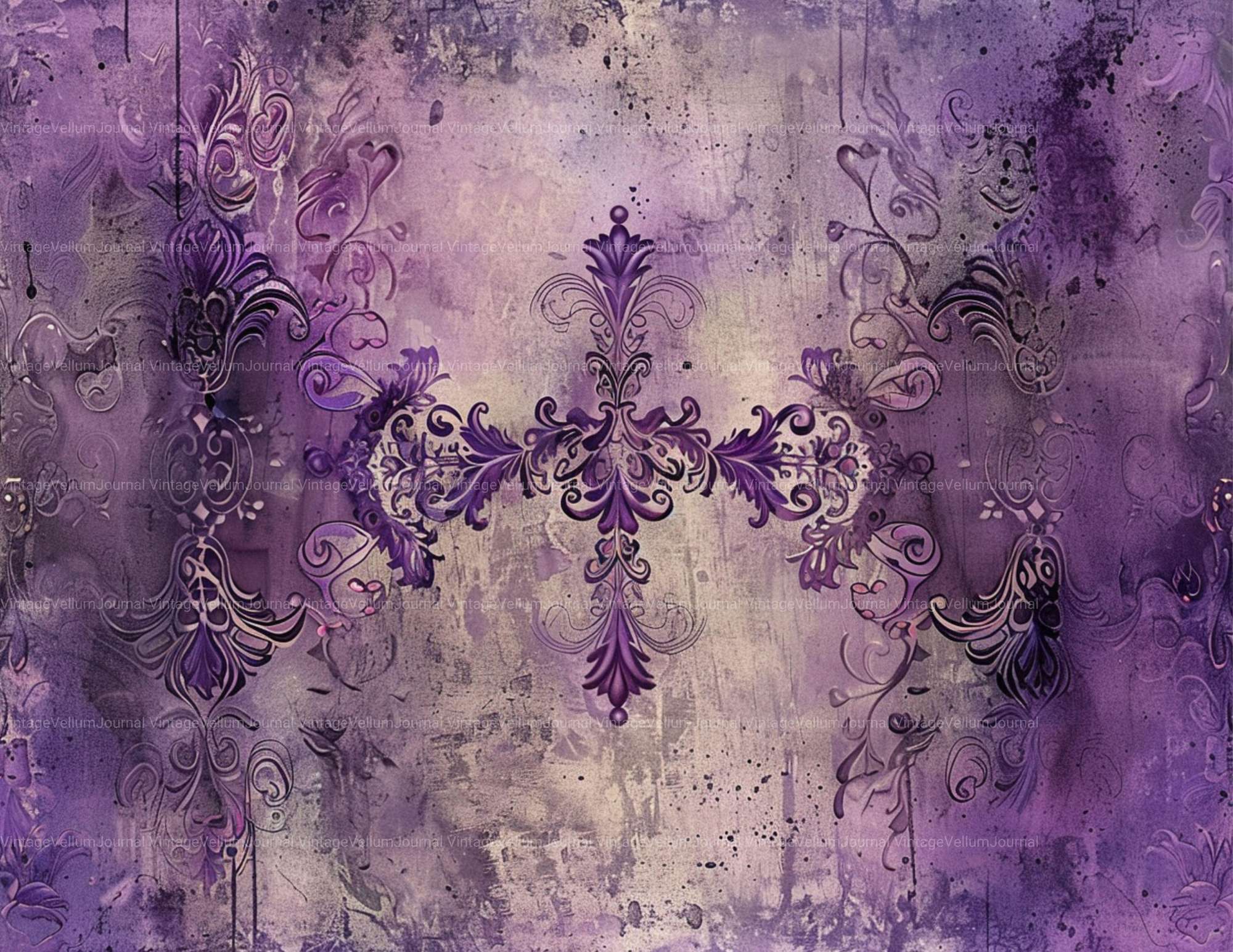 Purple Victorian Junk Journal Pages - CraftNest - Digital Crafting and Art
